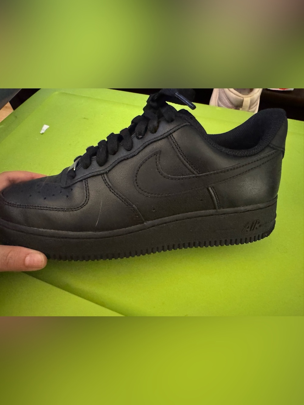 Black Nike Air Force Ones. Women’s Size 9.